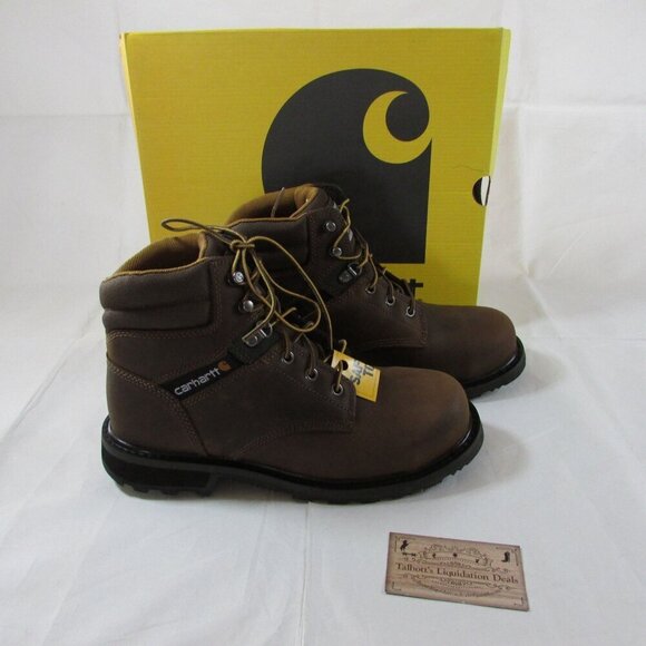 Carhartt Men's Traditional 6'' Steel Toe Work Boots Brown CMW6274 FW6274 - Picture 2 of 6